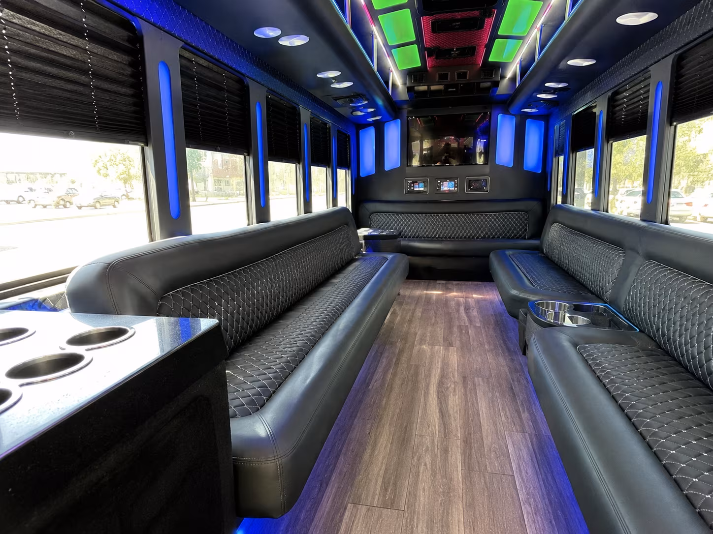 hesperia 15 passenger party bus inside